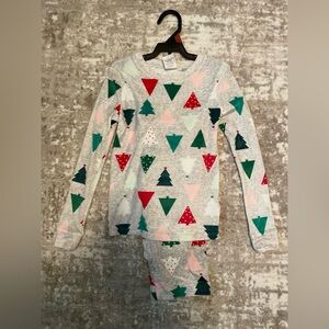 Wonder Nation Kids Pajama Set - Multicolor Christmas Trees Pattern size 7-NWT